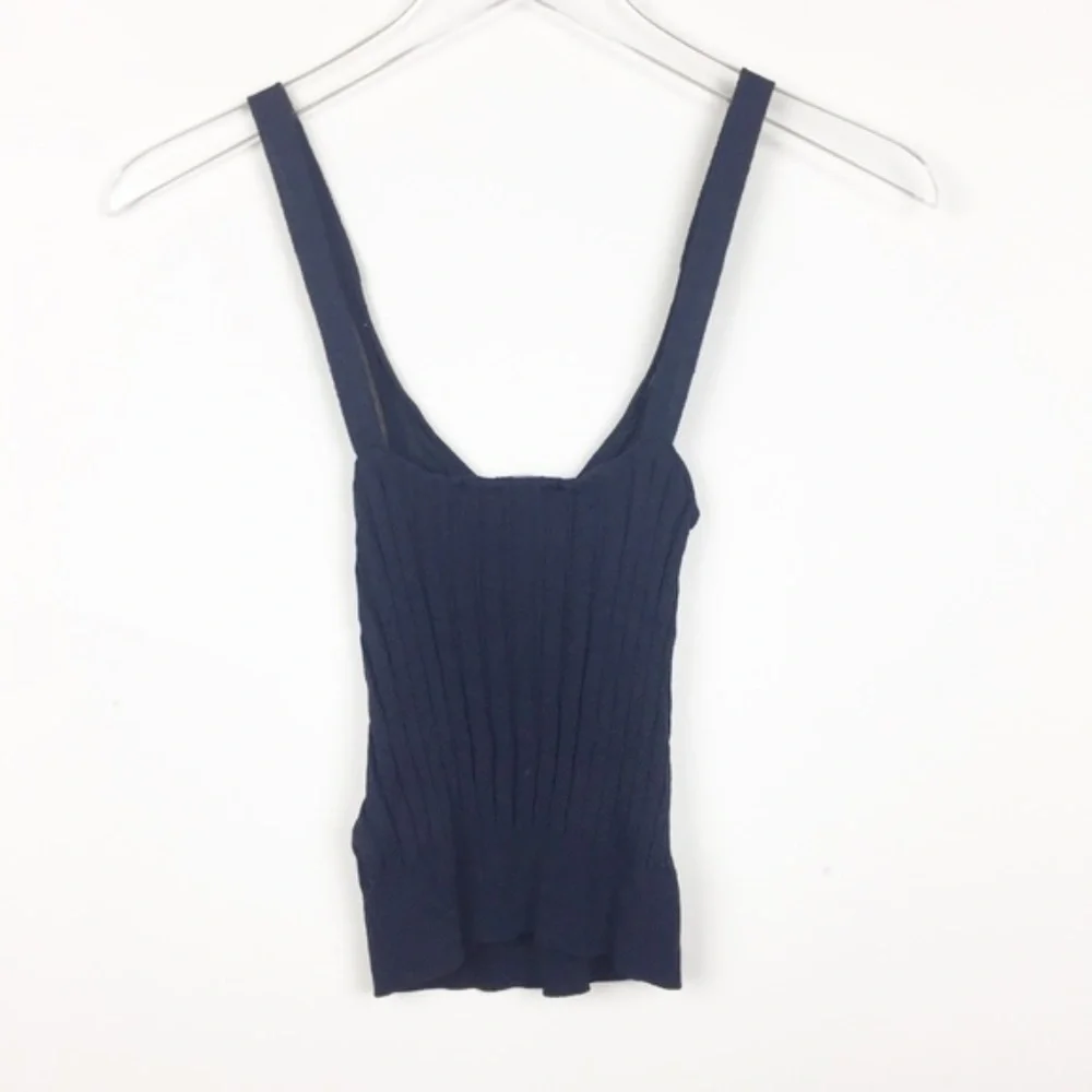 Urban Outfitters Navy Ribbed Tank Top - Picture 3 of 5